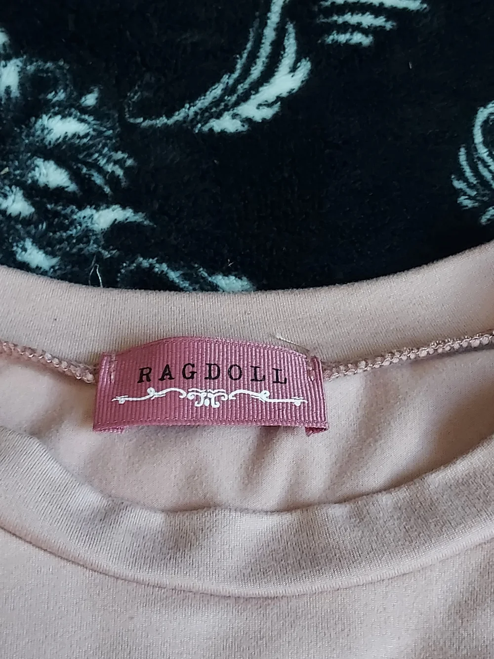 Ragdoll Blush Pink Crewneck Top with Branded Tag - Picture 3 of 4